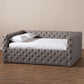 Anabella Modern and Contemporary Grey Fabric Upholstered Full Size Daybed FredCo