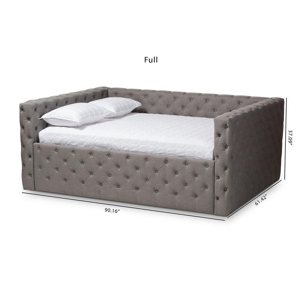 Anabella Modern and Contemporary Grey Fabric Upholstered Full Size Daybed FredCo