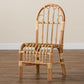 Athena Modern and Contemporary Natural Finished Rattan Dining Chair FredCo