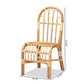 Athena Modern and Contemporary Natural Finished Rattan Dining Chair FredCo