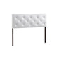 Baltimore Modern and Contemporary King White Faux Leather Upholstered Headboard FredCo