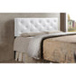 Baltimore Modern and Contemporary King White Faux Leather Upholstered Headboard FredCo