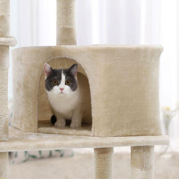 Beige Cat Tree 58" High FredCo