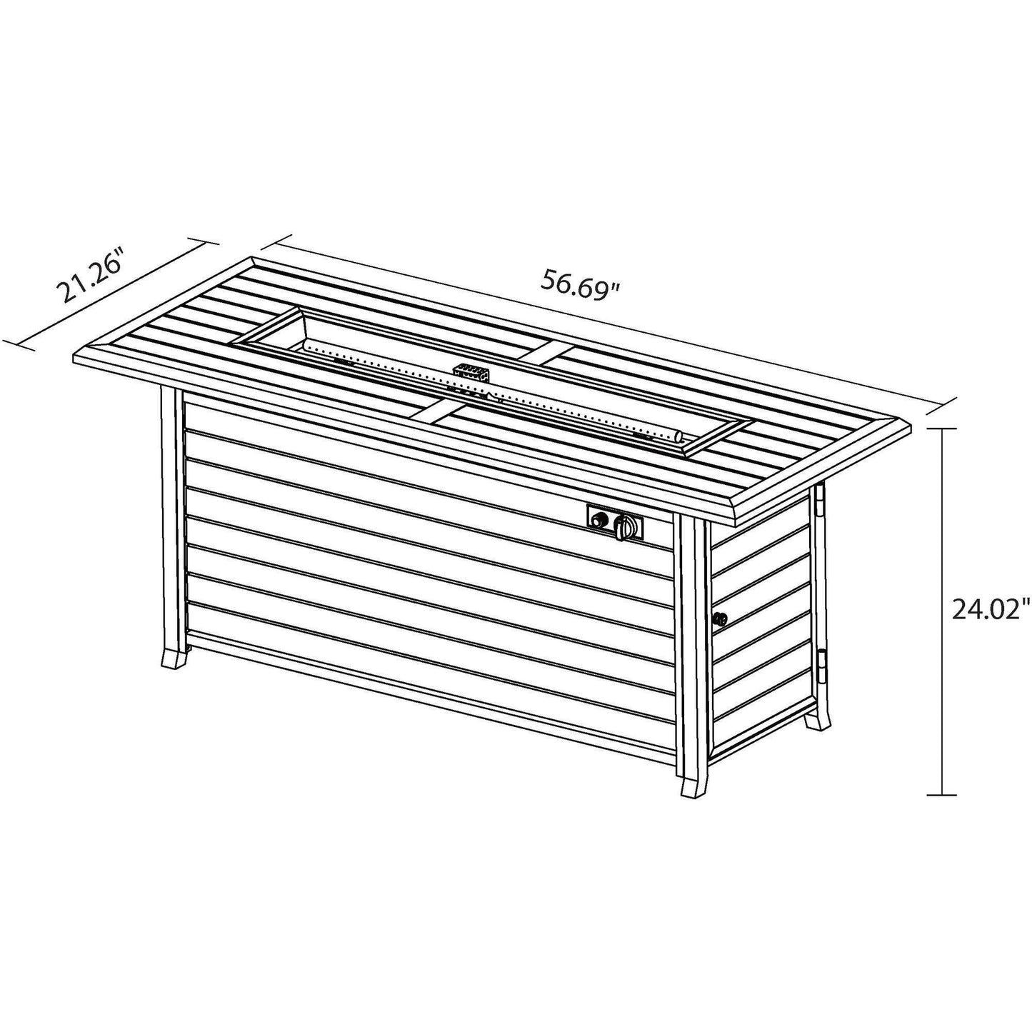 Better Homes and Gardens Carter Hills 57" Gas Fire Pit FredCo