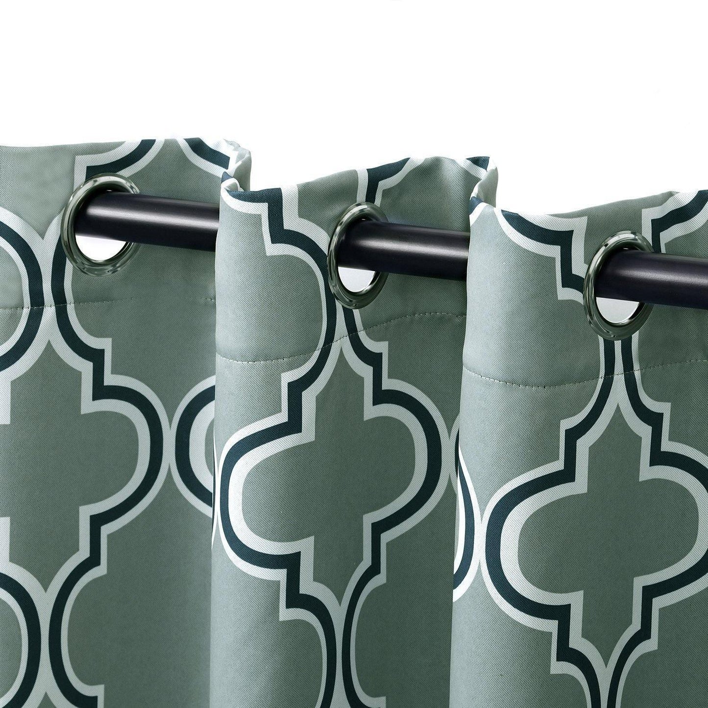 Bohemian Trellis Thermal Insulated Blackout Grommet Curtain Panel Set FredCo