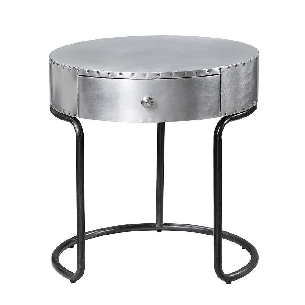 Brancaster End Table w/Drawer Aluminum FredCo