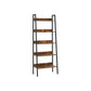 Brown & Black 5-Tier Storage Ladder Shelf FredCo