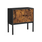 Buffet Cabinet Rustic Brown and Black FredCo