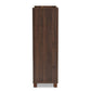 Carrie Transitional Farmhouse Walnut Brown Finished Wood Wine Storage Cabinet FredCo