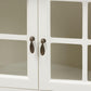 Chauncey Classic and Traditional White Finished Wood and Glass 2-Door Kitchen Storage Cabinet FredCo