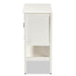 Chauncey Classic and Traditional White Finished Wood and Glass 2-Door Kitchen Storage Cabinet FredCo