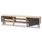 Clapton Modern and Contemporary Two-Tone Grey and Oak Brown Finished Wood TV Stand FredCo