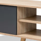 Clapton Modern and Contemporary Two-Tone Grey and Oak Brown Finished Wood TV Stand FredCo