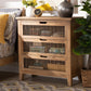 Clement Rustic Transitional Medium Oak Finished 3-Drawer Wood Spindle Storage Cabinet FredCo