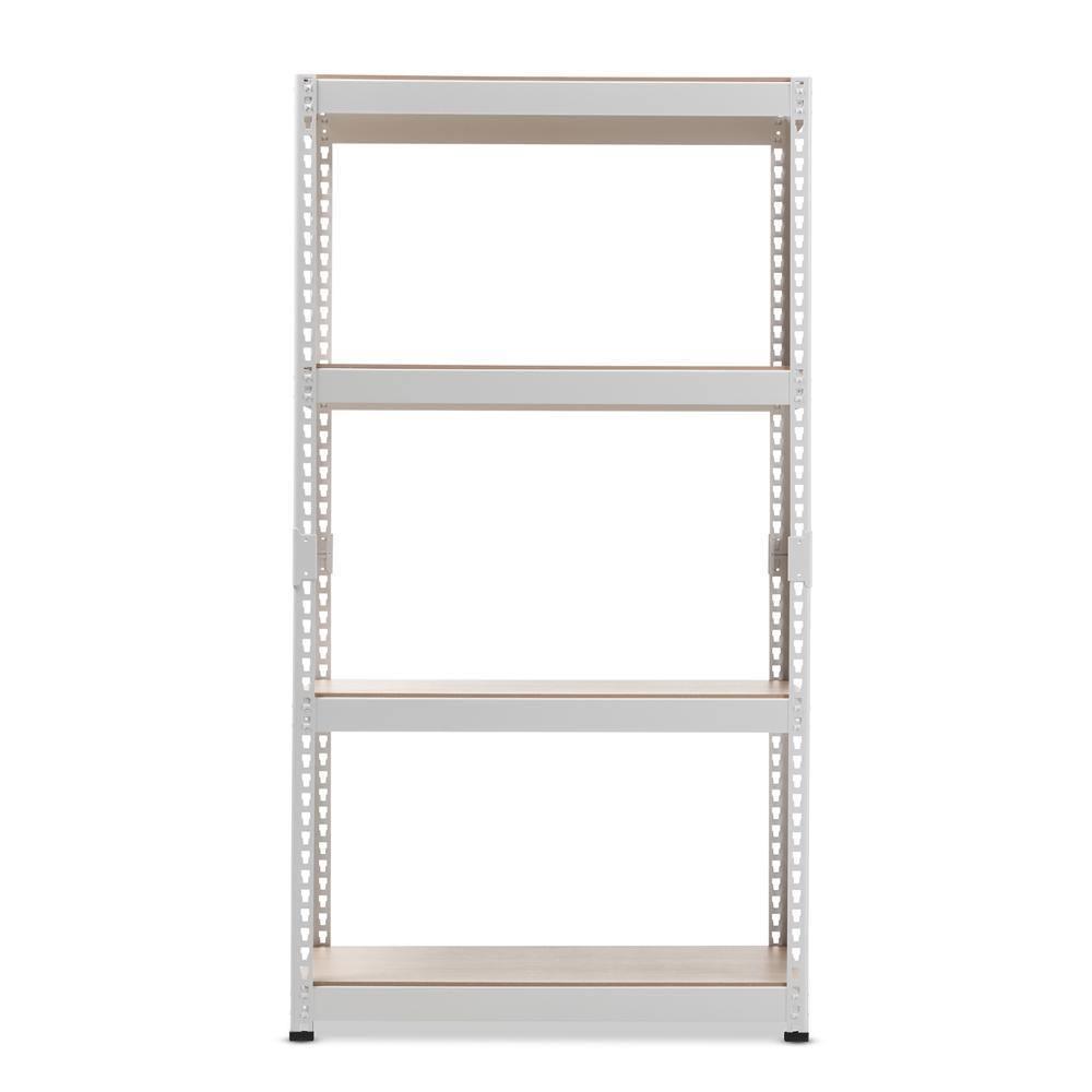 Cody White Metal 4-Shelf Multipurpose Shelving Rack FredCo