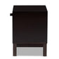 Deirdre Modern and Contemporary Dark Brown Wood 1-Drawer Nightstand FredCo