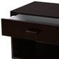 Deirdre Modern and Contemporary Dark Brown Wood 1-Drawer Nightstand FredCo