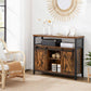 Dining Sideboard Rustic Brown and Black FredCo