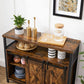 Dining Sideboard Rustic Brown and Black FredCo