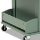 Dorthy Coastal and Farmhouse Two-tone Dark Green and Natural Wood Kitchen Storage Cart FredCo