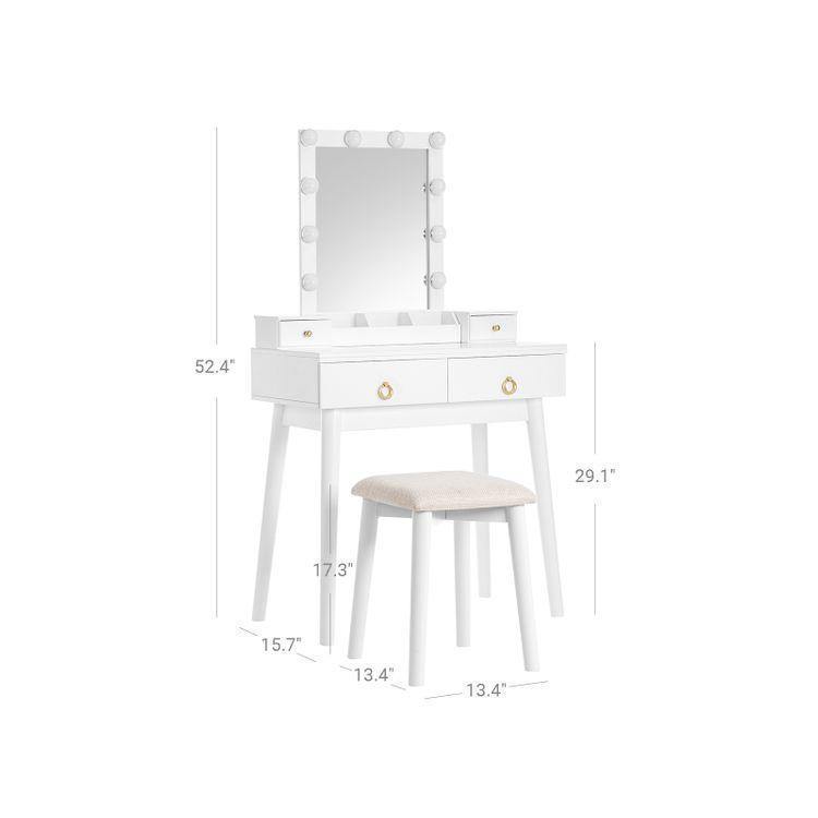 Dressing Table Set With Lights FredCo