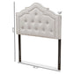 Edith Modern and Contemporary Greyish Beige Fabric Twin Size Headboard FredCo