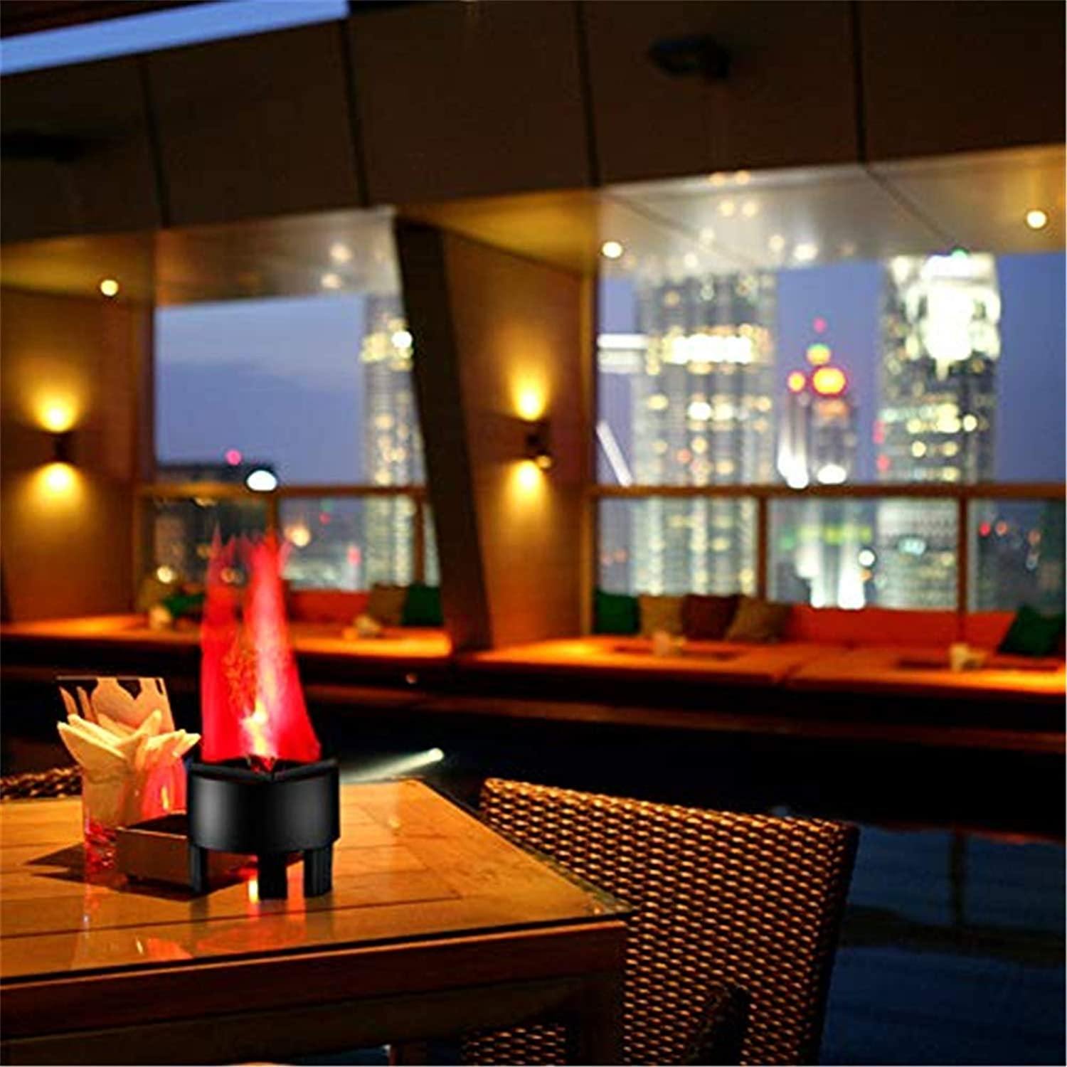 Electronic LED Fake Fire Flame Simulated Flame Effect Light No Heat Base Artificial Flame 3D Electric FredCo