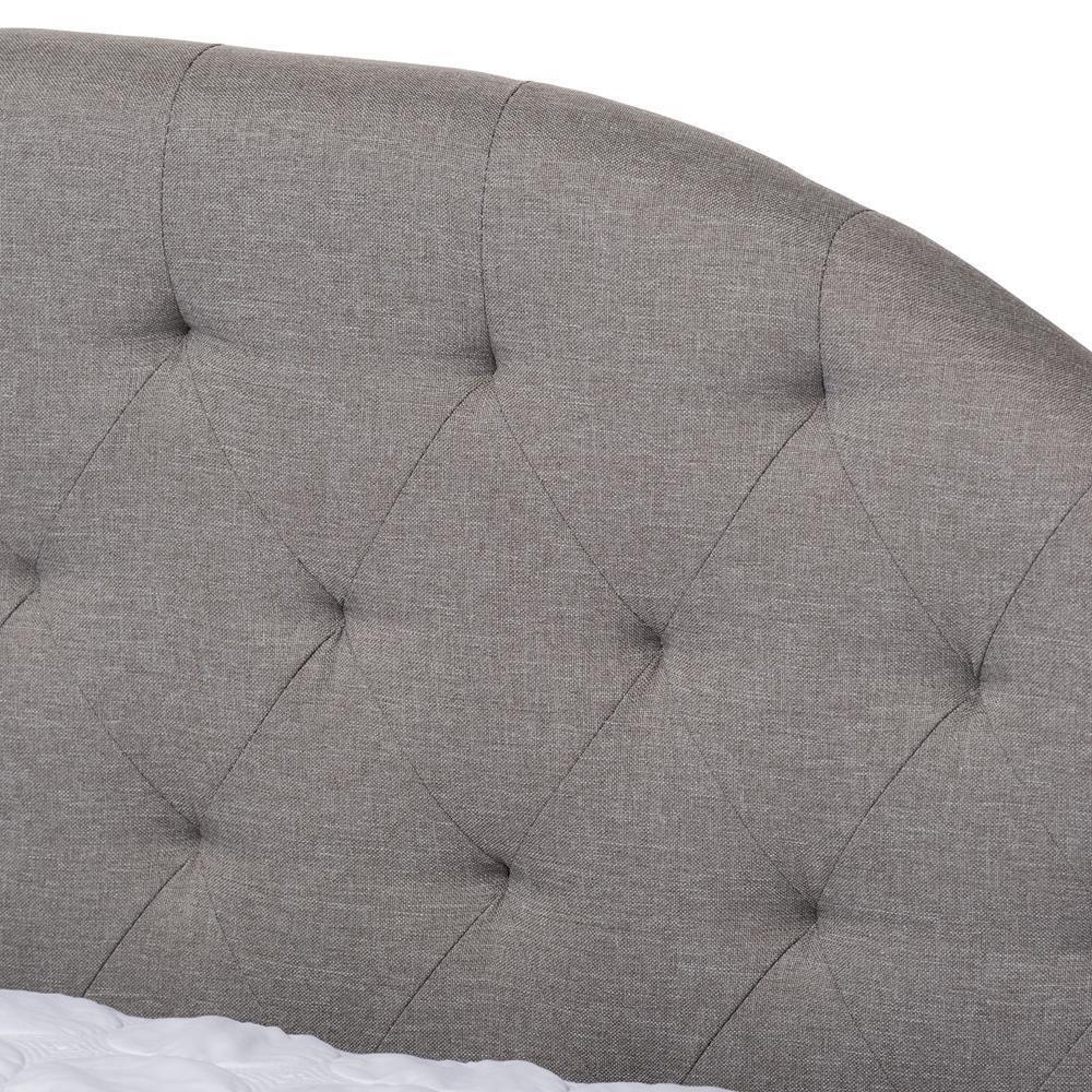 Eliza Modern and Contemporary Grey Fabric Upholstered Queen Size