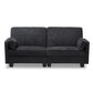 Felicity Modern and Contemporary Dark Gray Fabric Upholstered Sleeper Sofa FredCo