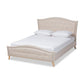 Felisa Modern and Contemporary Beige Fabric Upholstered and Button Tufted King Size Platform Bed FredCo