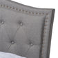 Felisa Modern and Contemporary Grey Fabric Upholstered and Button Tufted Queen Size Platform Bed FredCo