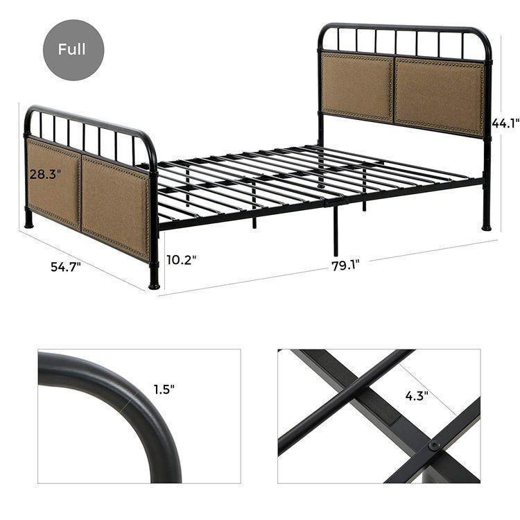 Full Size Metal Bed Frame with Headboard FredCo