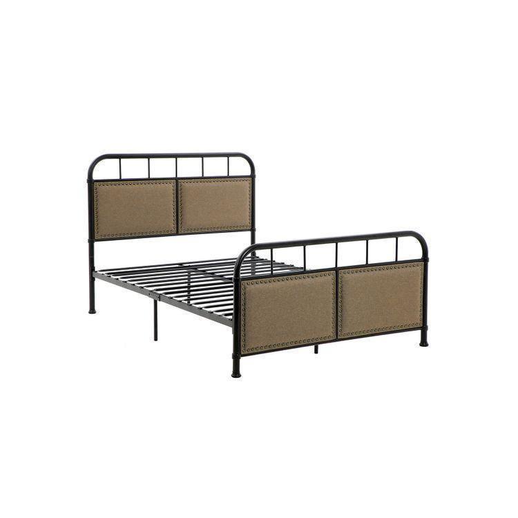 Full Size Metal Bed Frame with Headboard FredCo