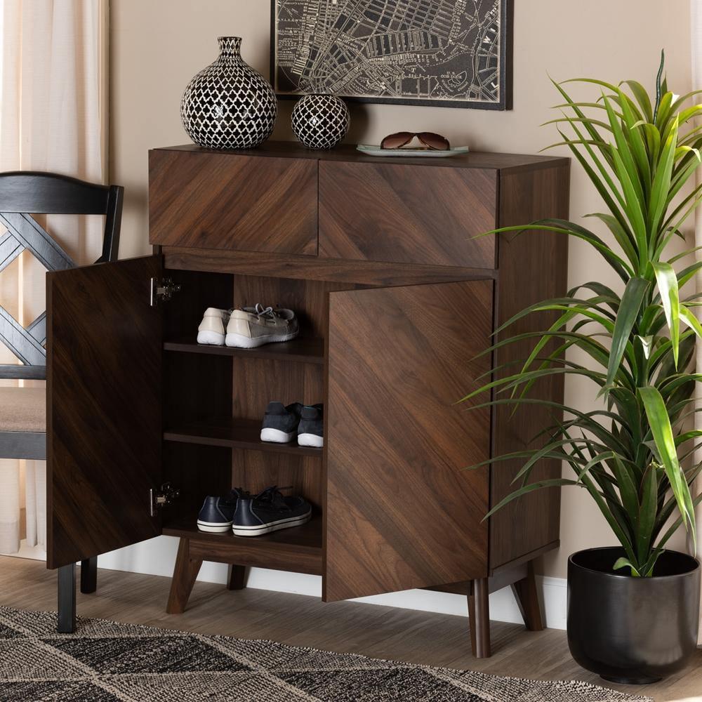 Dark Brown Modern Shoe Cabinet