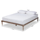 Iseline Modern and Contemporary Antique Oak Finished Wood Queen Size Platform Bed Frame FredCo
