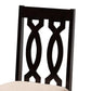 Julie Modern and Contemporary Sand Fabric Upholstered and Dark Brown Finished Wood 5-Piece Dining Set FredCo