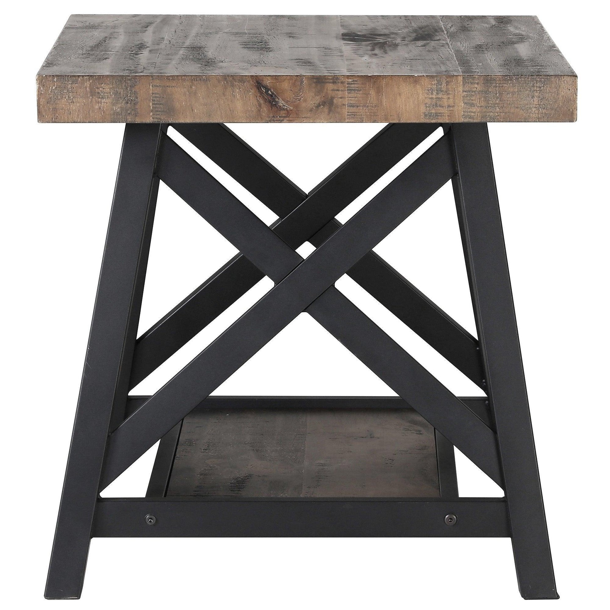 LANGPORT Accent Table Rustic Oak FredCo