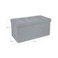 Linen Fabric Storage Ottoman FredCo