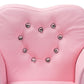 Mabel Modern and Contemporary Pink Faux Leather Kids Armchair FredCo