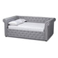 Mabelle Modern and Contemporary Gray Fabric Upholstered Queen Size Daybed FredCo