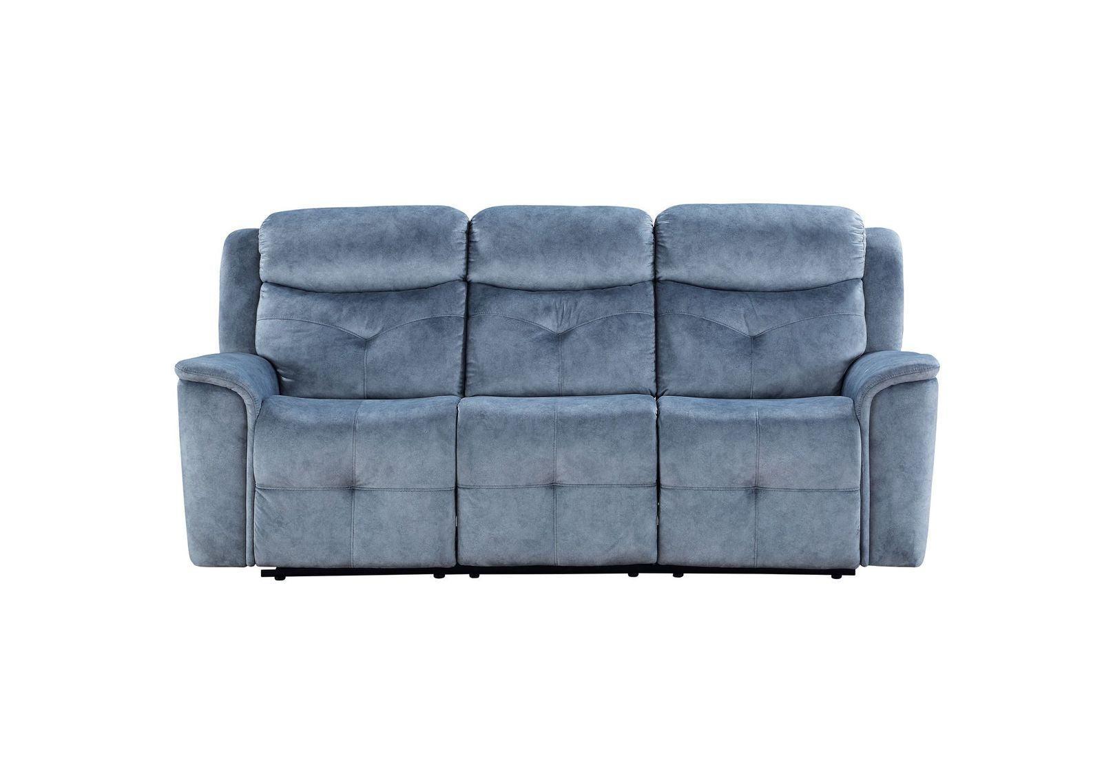 Mariana Sofa (Motion) Silver Blue Fabric FredCo