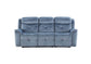 Mariana Sofa (Motion) Silver Blue Fabric FredCo