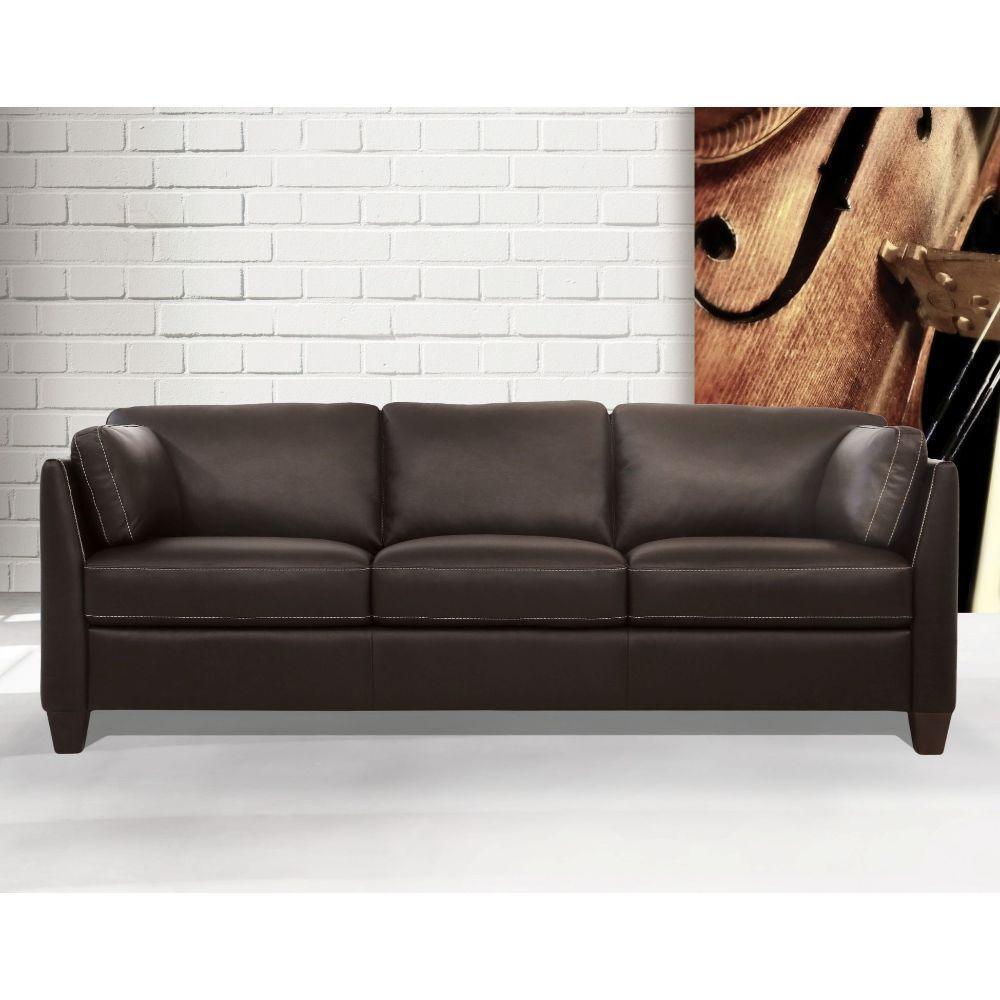 Matias Sofa Chocolate Leather FredCo