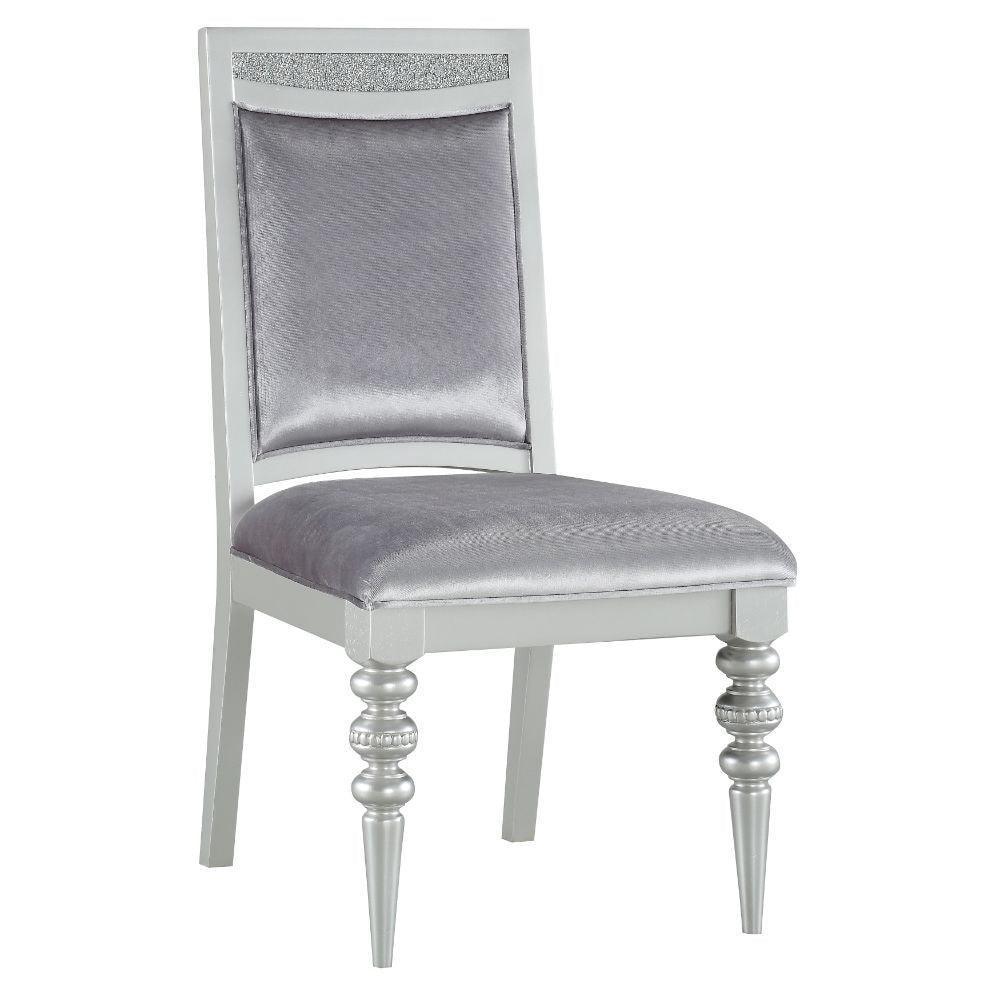 Maverick Side Chair (Set-2) Fabric & Platinum FredCo