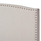 Morgan Modern Transitional Beige Fabric Upholstered King Size Panel Bed FredCo