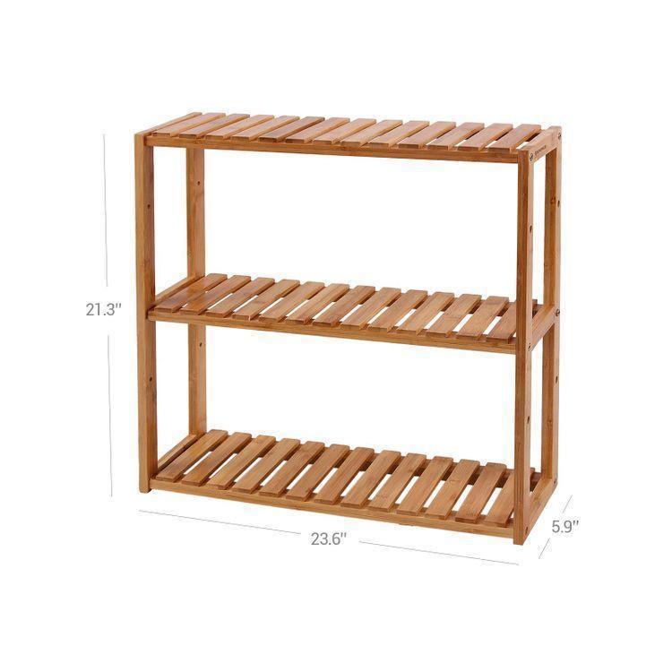 Natural Bamboo Bathroom Shelf FredCo