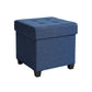 Navy Blue Storage Ottoman FredCo