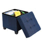 Navy Blue Storage Ottoman FredCo