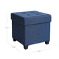 Navy Blue Storage Ottoman FredCo