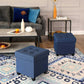 Navy Blue Storage Ottoman FredCo